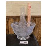 Cut Crystal Basket Bowl