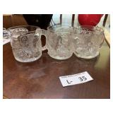 (3) 1995 McDonald's Batman Forever Glass Mugs