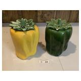 Vintage McCoy Pottery Bell Pepper Cookie Jars #157