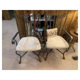 (2) Metal Arm Chairs