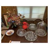MIsc Decor, Pitcher, Cake Plate, etc