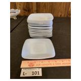 Fire King Azur-ite Blue Charm Square Saucers