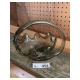 Vintage Art Glass Cornucopia Basket