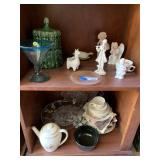 Misc Dishes, Decor Bottom 2 Shelves