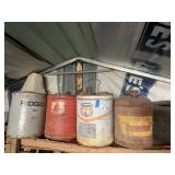 (4) VIntage Metal Fuel & Oil Cans