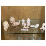 Vintage Ceramic & Plastic Kewpie Baby Figurines