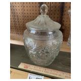 Anchor Hocking Sandwich Clear Glass Cookie Jar
