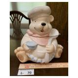 Ceramic Chef Bear Cookie Jar