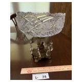 Hollywood Regency Style Cut Crystal? Compote
