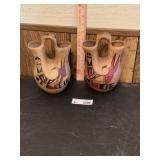 (2) Southwestern Style Pottery Wedding Vases