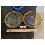 (2) Bicentennial Carnival Glass Plates