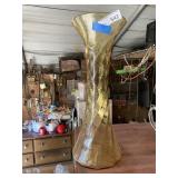 Tall Amber Glass Vase Blenko?