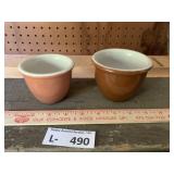 (2) Small Hall Pottery Custard Cups