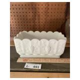 Vintage Westmoreland Milk Glass Planter w/Sticker