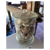 Vintage Glass Apothecary Jar Filled w/Rocks