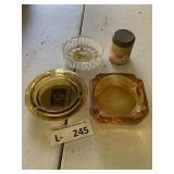 Vintage Ash Trays, Snuff Can
