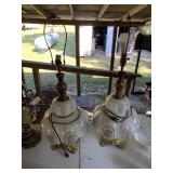 (2) Hollywood Regency Double Bubble Table Lamps