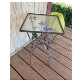 Small Metal GlassTop Table (front porch)