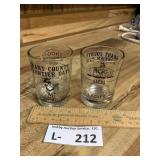 (2) Grant County Frontier Days Shot Glasses