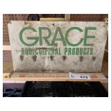 Antique Metal Grace Agricultural Products Sign
