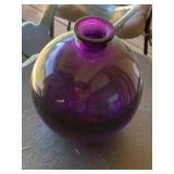 Round Recycled Glass Vase  (front porch)