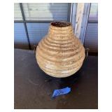 Ribbed Ceramic pottery Decor Vase  (front porch)