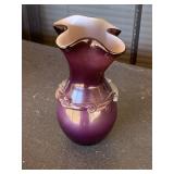 Vintage Purple Art Glass Vase  (front porch)