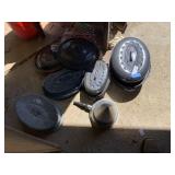 (2) Granite Roasters, w/Extra Lids & Cone Strainer