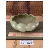 Vintage Scalloped Art Pottery Bowl
