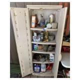 Plastic Cabinet & Contents