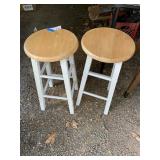(2) Bar Stools (metal base)