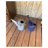 (2) Watering Cans (1 Galvanized - 1 Plastic)
