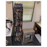 DVDs & Metal Shelf