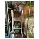 Small White Shelf & Contents