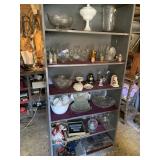 Misc Dishes Decor on Metal Shelf (only)