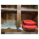 Clear Glass Baking Dishes w/2 Lids
