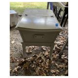 Vintage Wooden Dough Box End Table