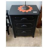 Davis Three Drawer Wooden Nightstand