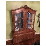 Vintage French Style Wooden China Cabinet