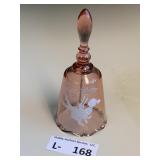 Pink Cranberry Glass Dinner Bell