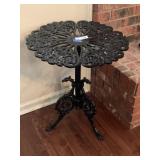 Vintage Cast Grape Leaf Pattern Garden Table