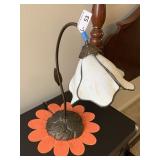 Single Lotus Tiffany Stained Glass Table Lamp
