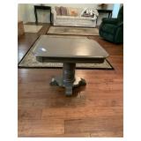 Wooden Pedestal End Table