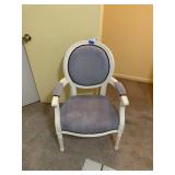French Louis XVI Style Oval Back Arm Chair