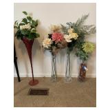 Tall Glass Decor Floral Vases