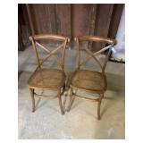 (2) Oka Camargue Style Rattan Woven Seats
