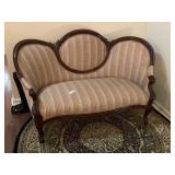 Antique Victorian  Carved Settee