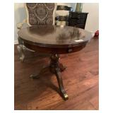 VIntage Mahogany Drum Table Duncan Phyfe Style