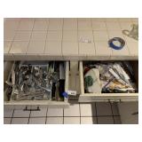 Flatware, etc in 2 Drawers