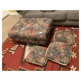 Ottoman w/ Matching Pillows
